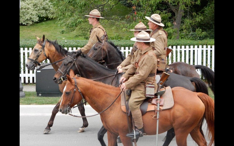 WWI Cavalry Parade Passing By